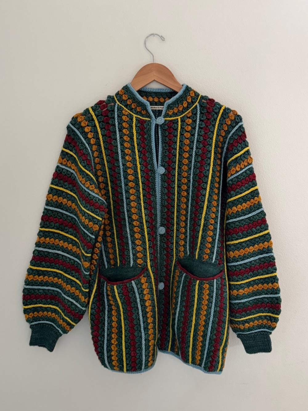 Misha & Puff Retrospective Crochet Jacket in Peacock